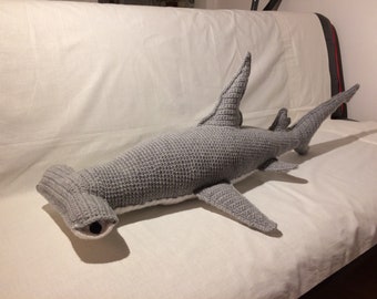 Large Hammerhead Shark, Handmade Crochet