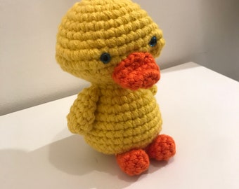 Crochet Yellow handmade soft toy Duck