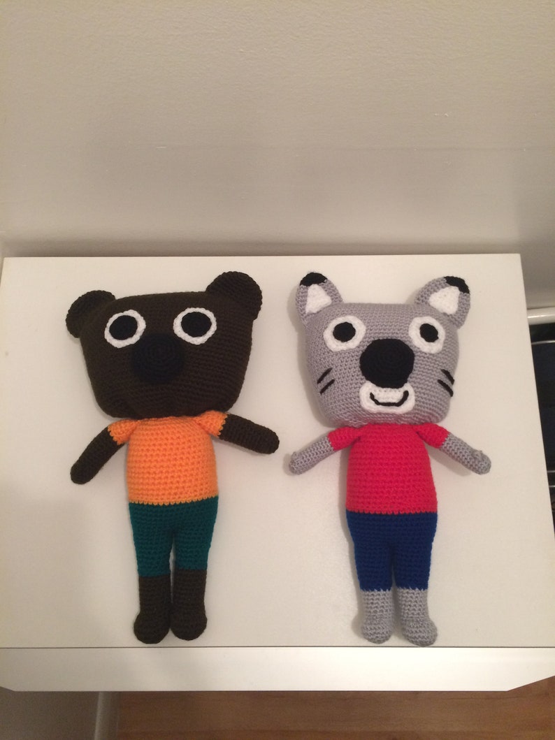 Mouk and Chavapa Amigurumi Toys from the Cartoon Series | Etsy