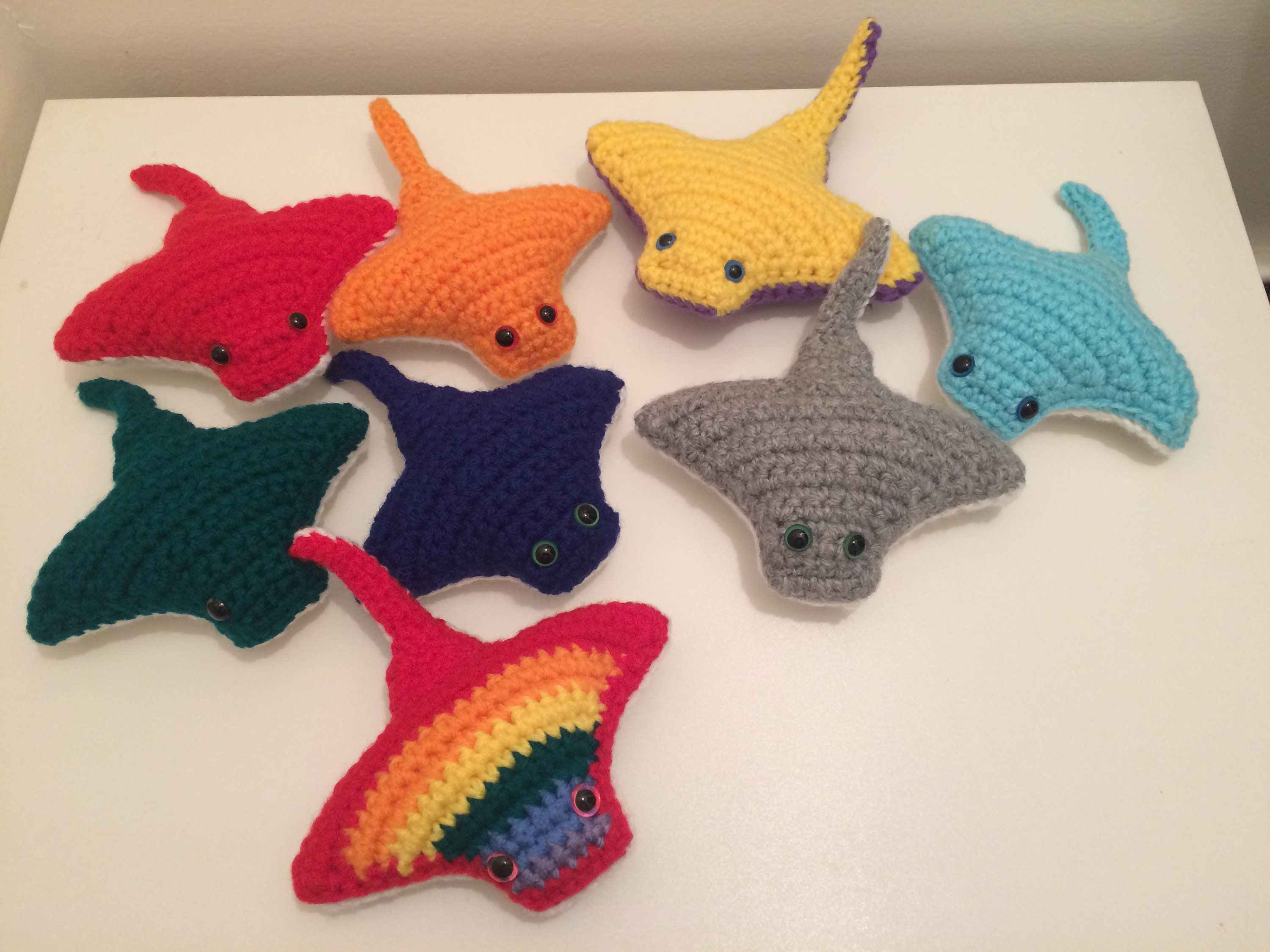 Manta Ray Mini Manta Ray Stuffed animal Crochet Amigurumi | Etsy