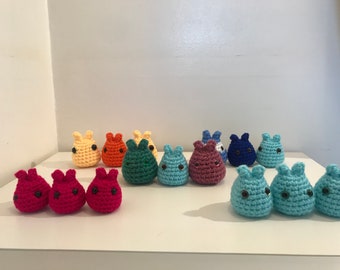 Mini Blobs set of 3, Multi Colours, Crochet Toy