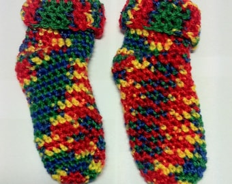 Baby Multi Coloured Crochet Socks