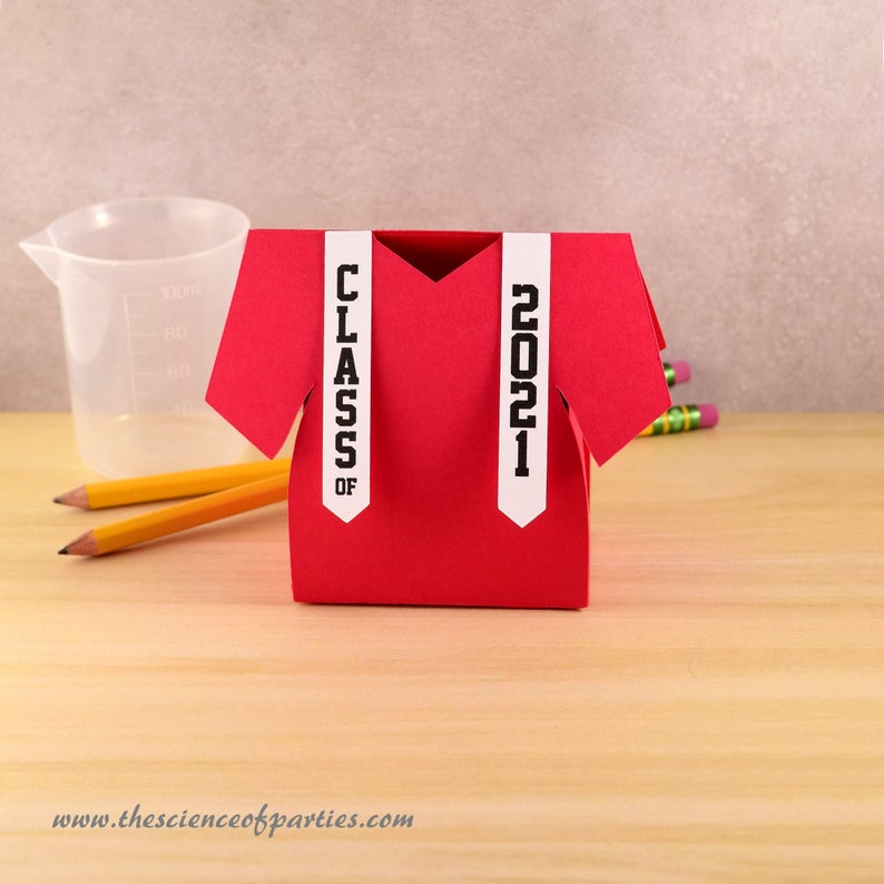 Red Graduation Gown Favor Boxes Class of 2023 2024 2025 Etsy