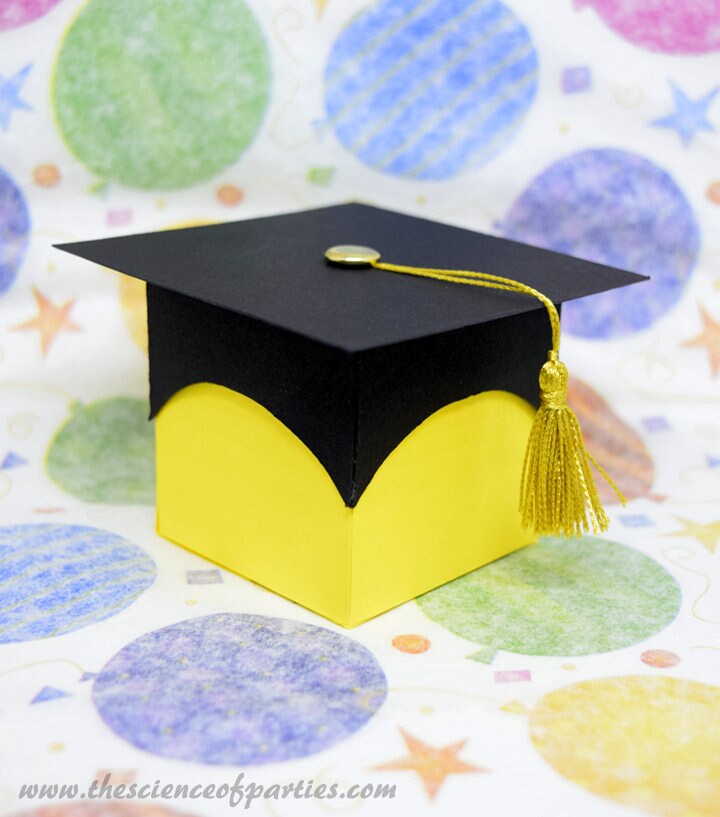 Yellow graduation favor boxes Graduation box Gold tassel Etsy