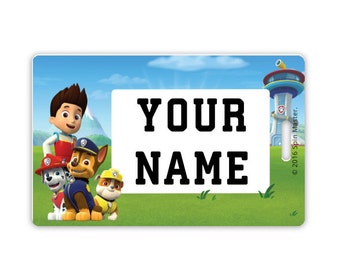 Paw patrol label | Etsy