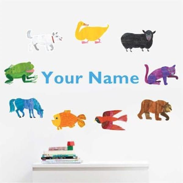 Brown Bear™ Personalized Name Wall Decals for kids bedroom walls and playrooms
