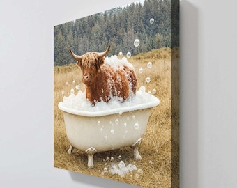 Bathing Bull by Gail Peck