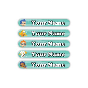 Bubble Guppies™ Boys Personalized Durable Waterproof Mini Labels for kids