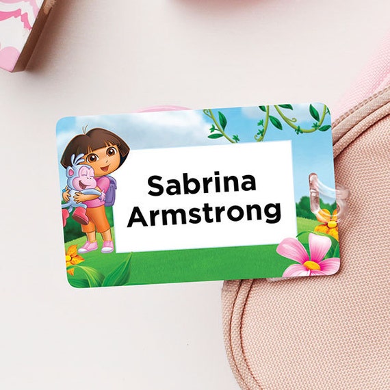 Dora the Explorer™ Personalized Large Scuff-proof Bag Tags for