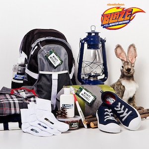 Blaze and the Monster Machines™ Personalized Camp Package including Labels and Bag Tags for Kids and Teens