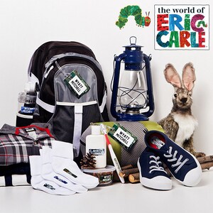 The Very Hungry Caterpillar™ Personalized Camp Package including Labels and Bag Tags for Kids and Teens