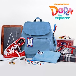 Dora The Explorer™ Personalized School Package including Labels and Bag Tags for Kids and Teens