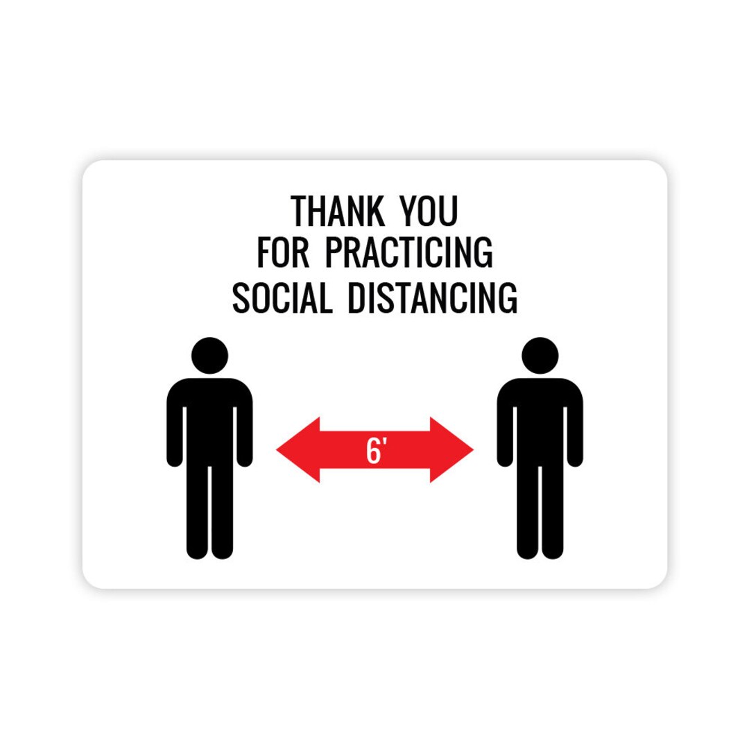 Social Distancing Safety Wall Decal Etsy