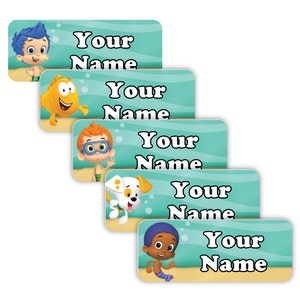 Bubble Guppies™ Boys Personalized Durable Waterproof Original Labels for Kids