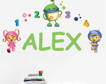 Team Umizoomi™ Personalized Name Wall Decals for Kids Bedroom | Etsy