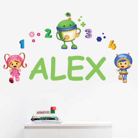 Team Umizoomi Personalized Name Wall Decals For Kids Bedroom Walls And Playrooms