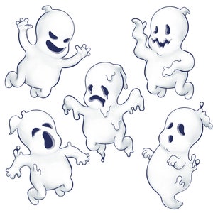 Halloween Spooky Ghosts Wall Decal Sticker Decor Peel & Stick Decorations