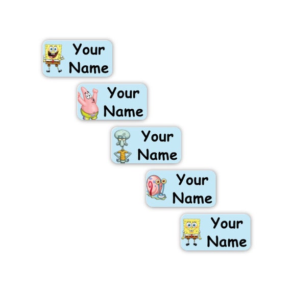 Spongebob Squarepants™ Personalized Clothing Labels for Tags, Stick-eez™ Clothing  Labels for Kids 