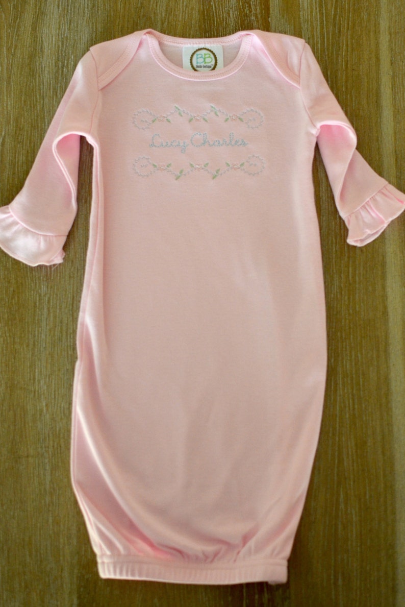 Monogrammed Personalized Baby Girl Gown | Etsy