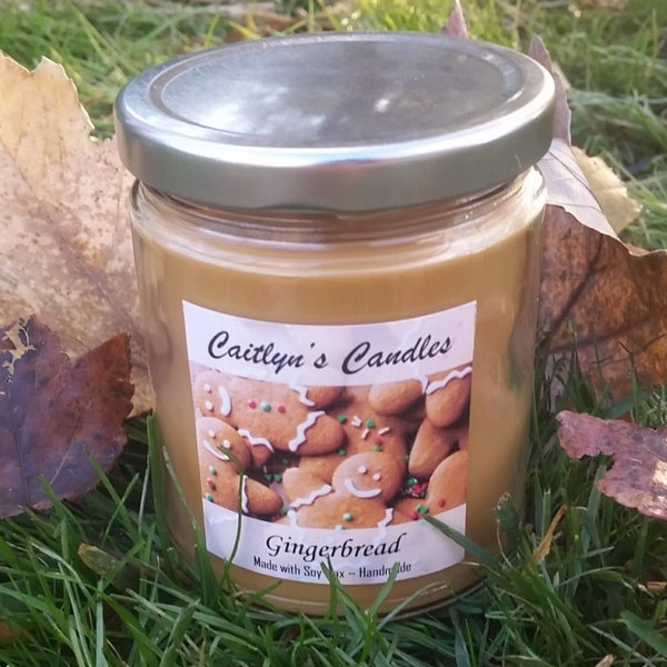 Gingerbread Candle | Gingerbread Soy Candle | Brown Gingerbread Candle | Brown Candle | Brown Soy Candle | Soy Wax Candle | Handmade