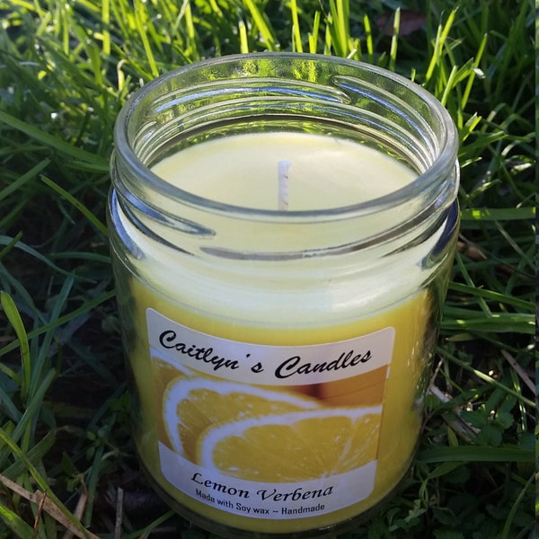 Lemon Candle | Lemon Soy Candle | Lemon Verbena Candle | Yellow Candle | Yellow Soy Candle | Verbena Soy Candle | Soy Wax Candle | Handmade