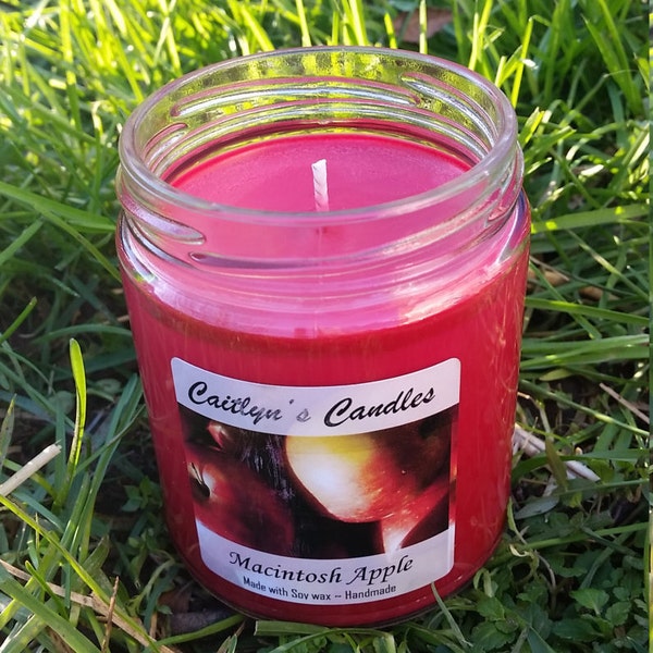Macintosh Apple Candle | Apple Candle | Apple Soy Candle | Macintosh Candle | Red Candle | Macintosh Soy Candle | Soy Wax Candle | Handmade