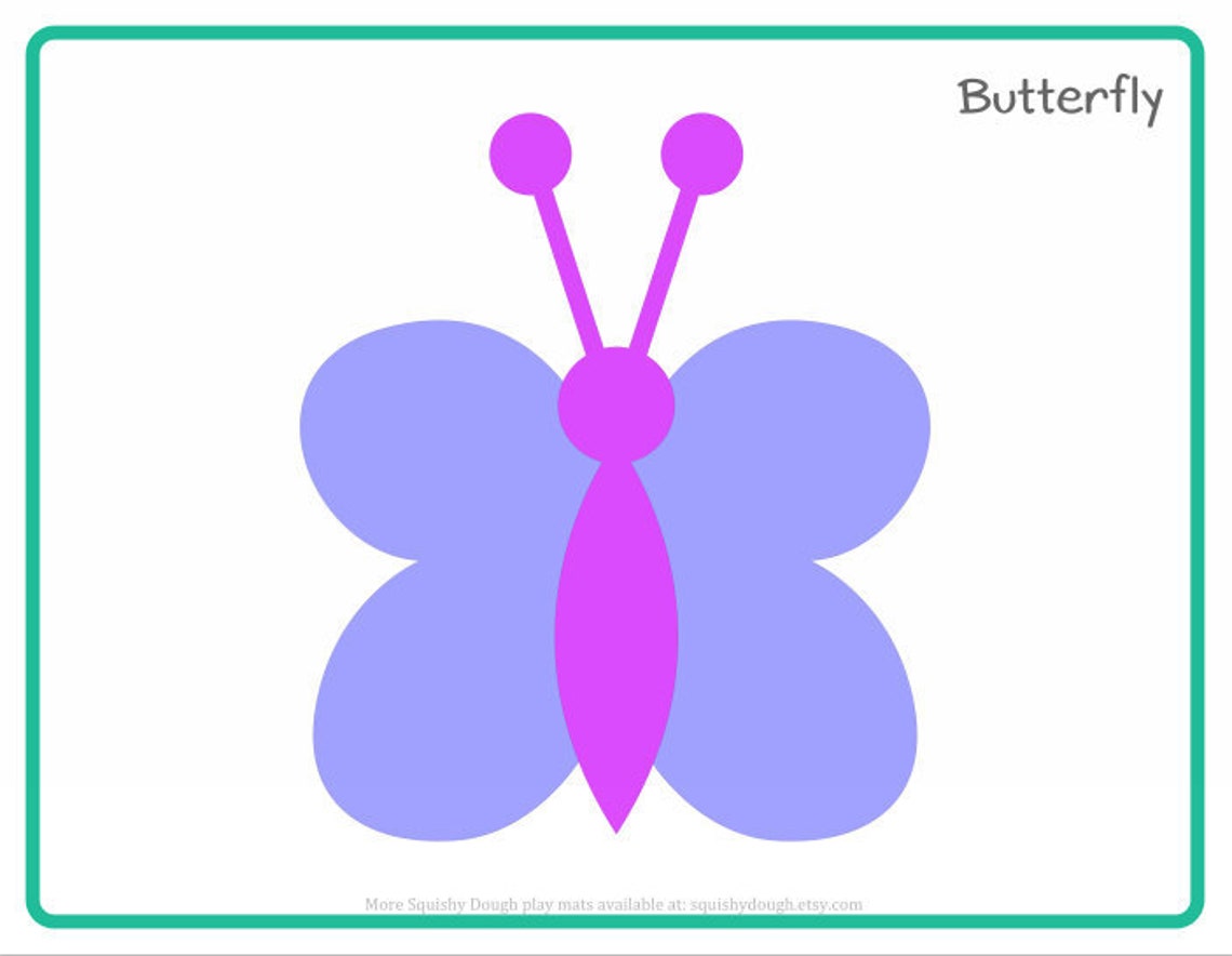 Butterfly Play Dough Mat Download Squishy Dough Play Mat Etsy