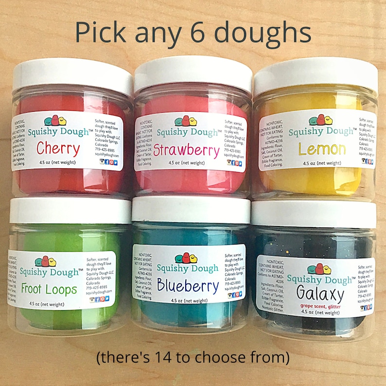 6 Pack Scented Play Dough 4.5 oz Dough Sensory Toys Play Etsy