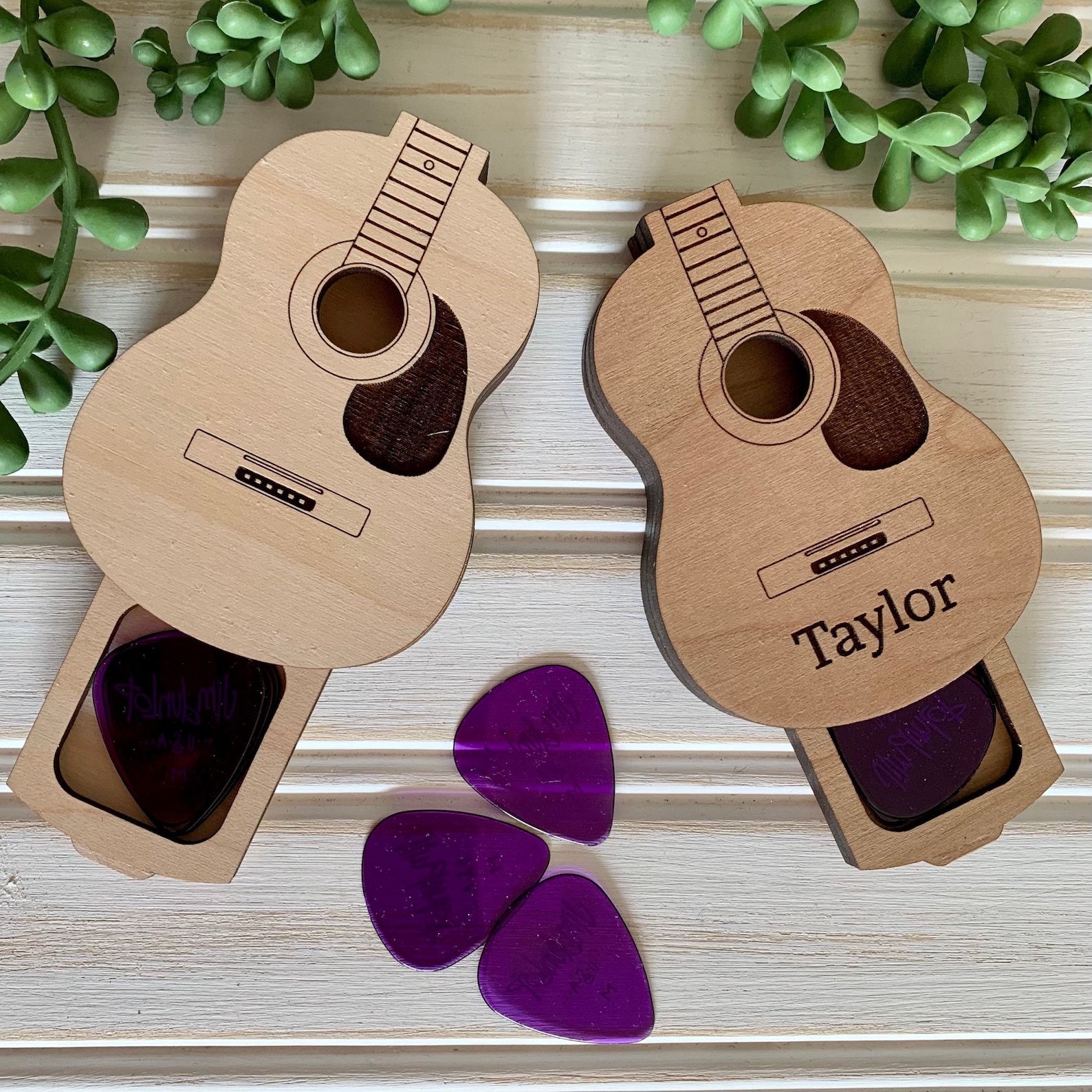 Guitar Pick Holder Pick Storage Box Personalized Mini Etsy