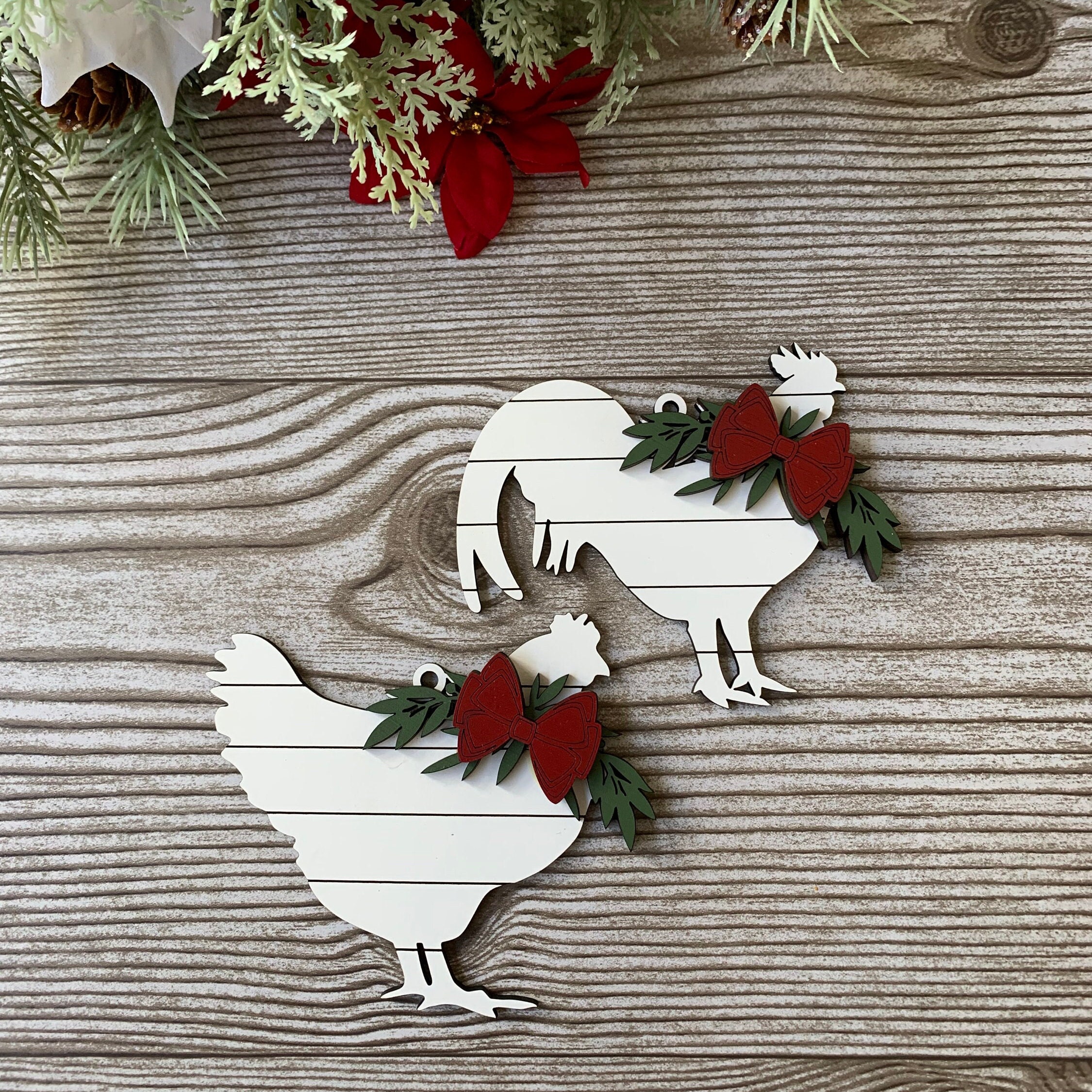 Farm Animal Ornaments Farmhouse Style Ornaments Etsy