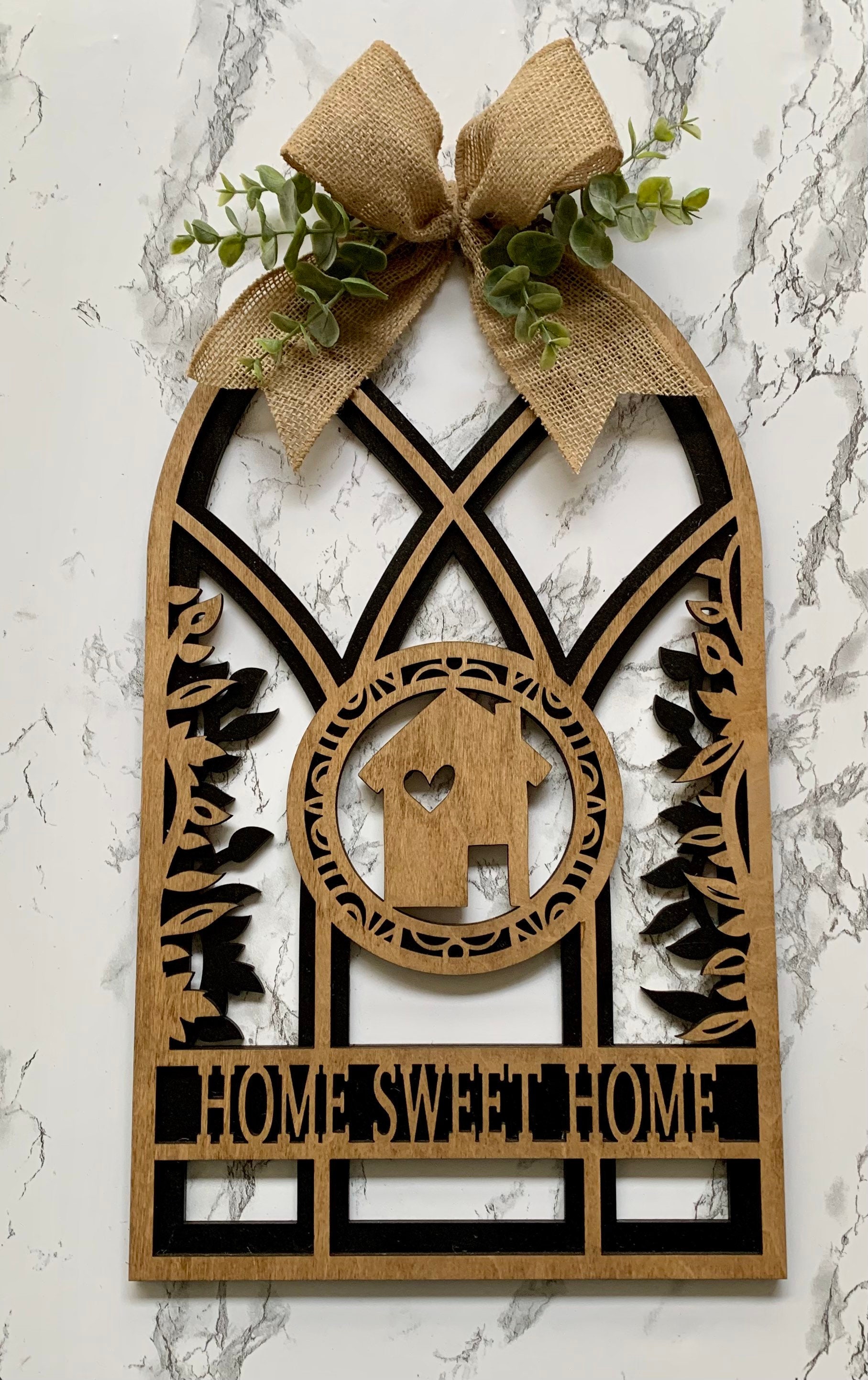 Arched Window Wall Décor/home Sweet Home Wall Etsy UK