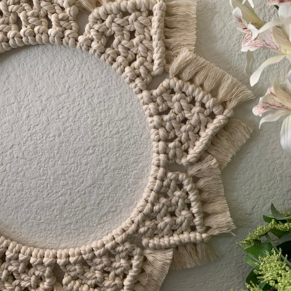 Round Macrame Wall Hanging Etsy