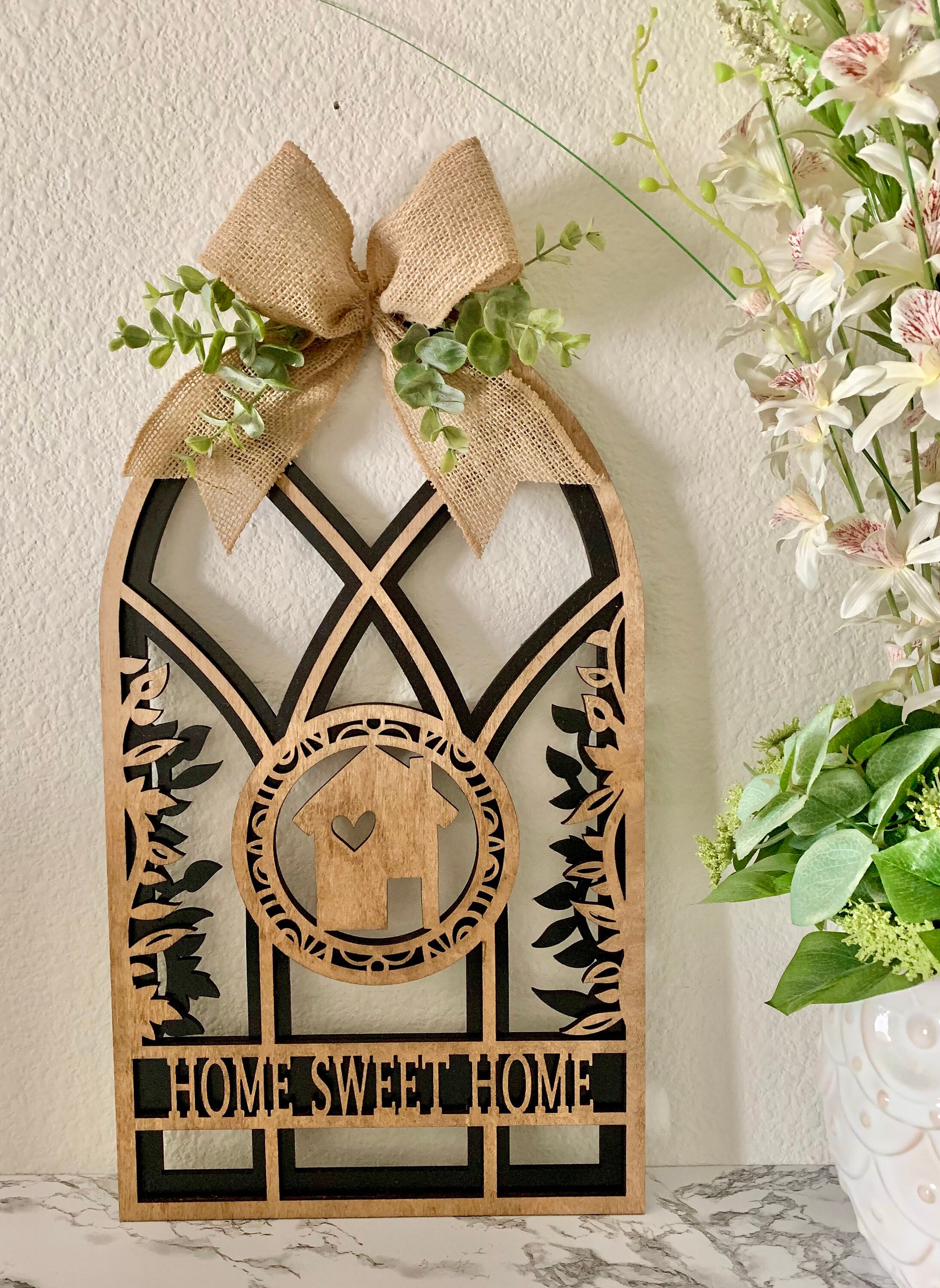Arched Window Wall Décor/home Sweet Home Wall Etsy UK