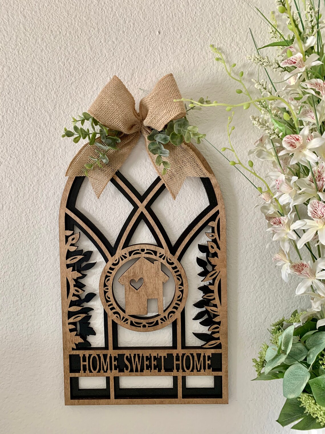 Arched Window Wall Décor/home Sweet Home Wall Etsy UK