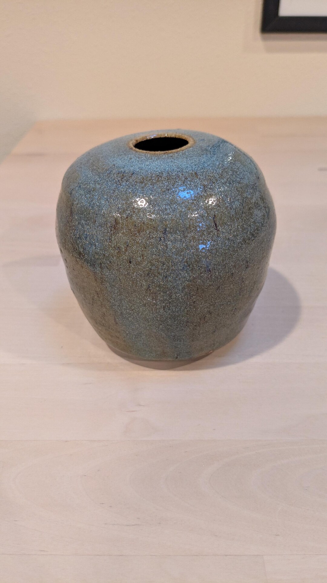 Vintage Studio Pottery Blue Glaze Bud Vase, Artist Signed - Etsy