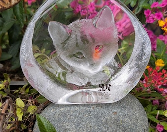 Mats Jonasson Crystal Bird Paperweight Sweden - Etsy