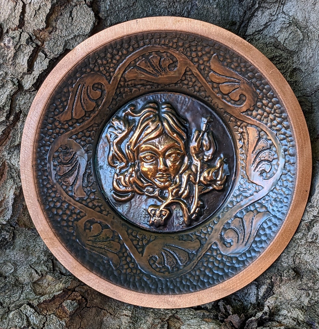 Vintage Lady Copper Plate Wall Hanging Etsy