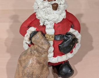 Vintage Sara Meadows Balloon People Santa Pottery Studio, 1992