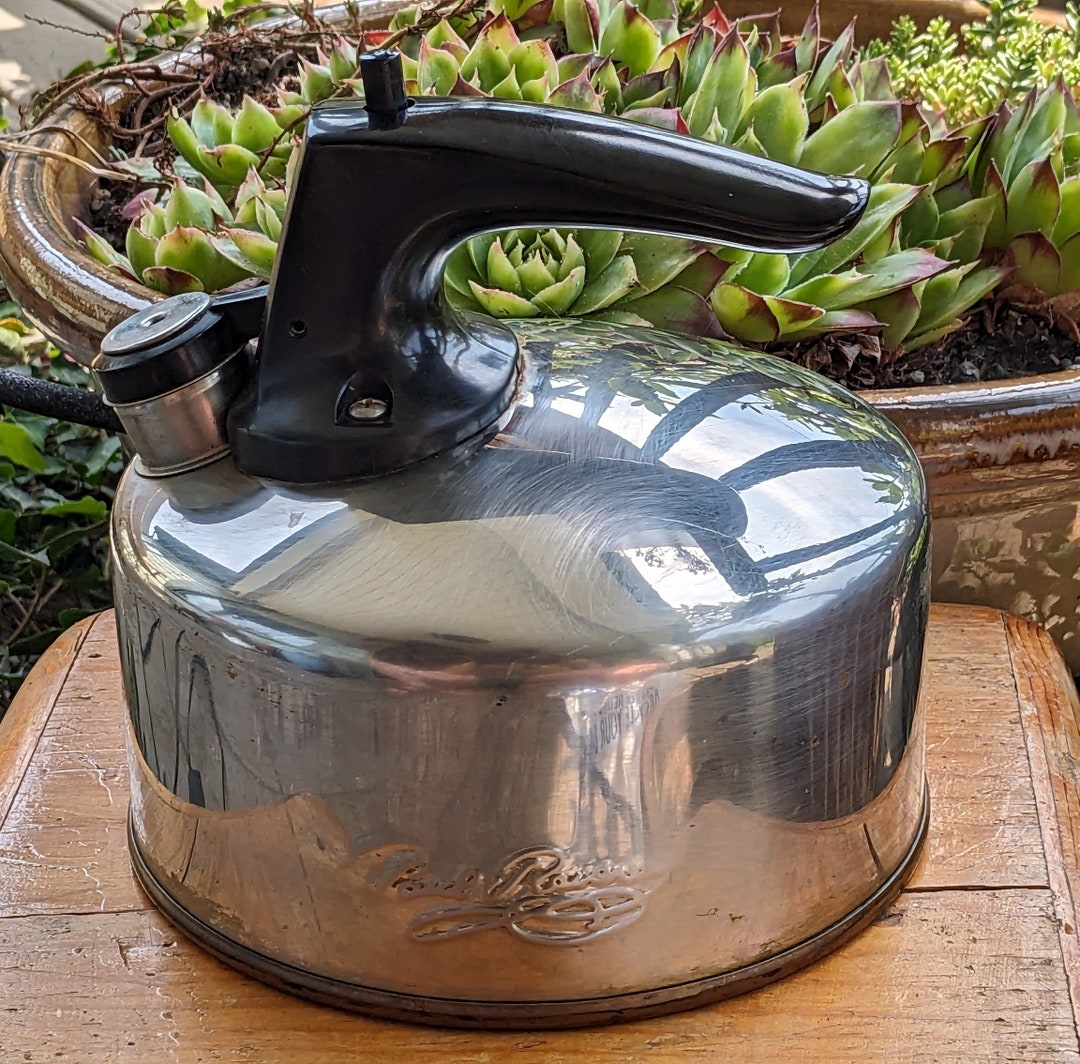 Vintage Revere Ware Metal Tea Kettle With Whistle Etsy
