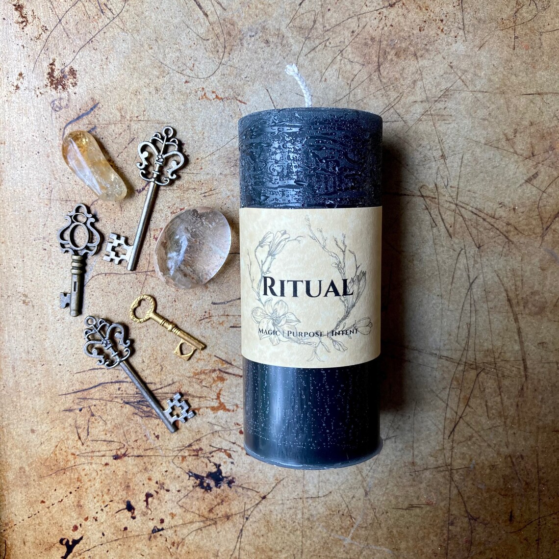 Black Ritual Candle Deluxe Pillar Candle for Magic Purpose Etsy