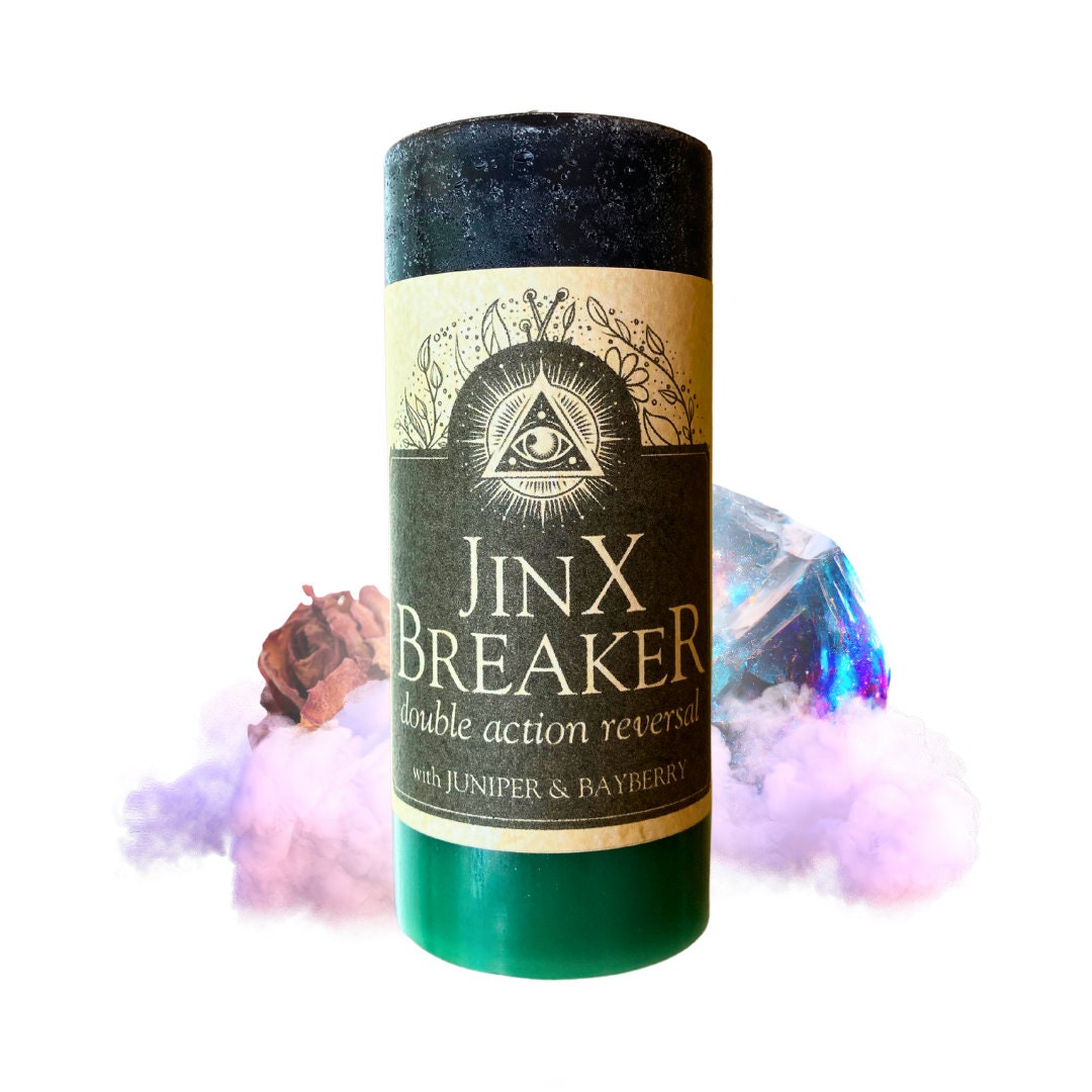Jinx Protection Jinx Breaker 2x4 Inch Double Action Reversal Spell Candle Black and ...
