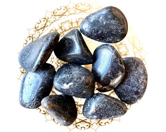 Black Tourmaline Crystals - 1 Piece Crystal Pocket Gemstone. Metaphysical Stone for Magical Protection, Warding Spells, and Empath Shielding