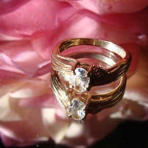 Vintage Goldring, 10 kt Goldring, Gewandring, Verlobungsring, Statement Goldring, Geschenk für Sie, Weihnachtsgeschenk, Minimalismus Goldring,548
