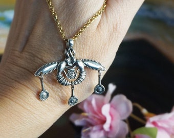 Vintage Silver Brooch Pendant Symbol Ant Queens, Silver Egyptian bee symbol, vintage brooch, bee pendant, gift for her, mom, wife, 230
