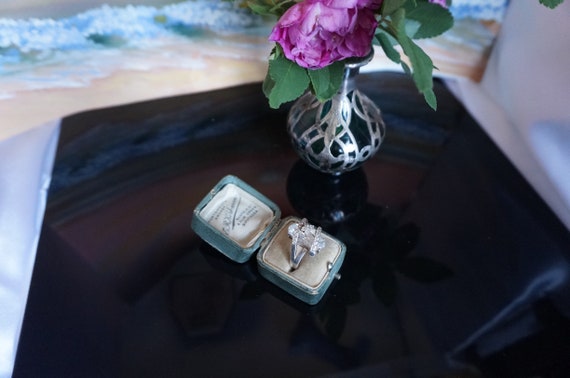 Vintage sterling silver ring, silver floral ring,… - image 9
