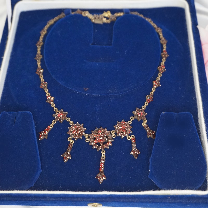 Antique Bohemian Garnet Necklace