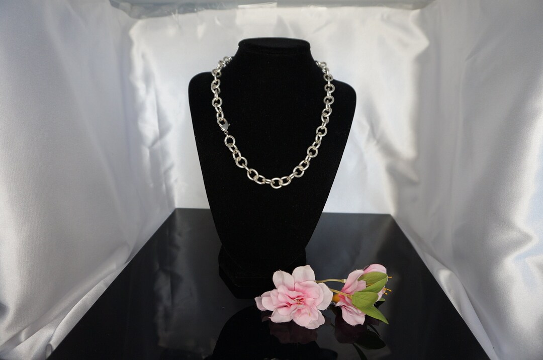 Vintage Large Silver Chain, Extra Large Link Silver Chain, Gift for Her ...