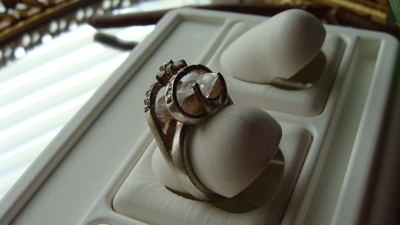 Vintage sterling silver ring, silver floral ring,… - image 4