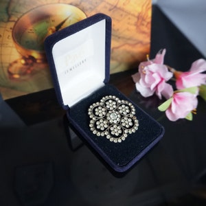 Vintage Russian Silver Brooch, sterling silver brooch, rare brooch,  with paste stones hallmarked 875, 112