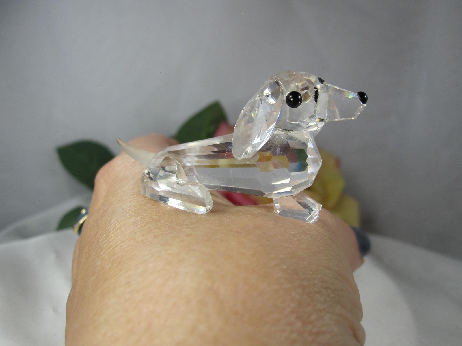 Swarovski Crystal Figurines Dog - Etsy